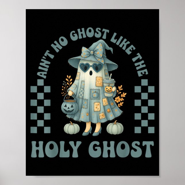 Póster Groovy No Hay Fantasma Como El Espíritu Santo Cris (Frente)