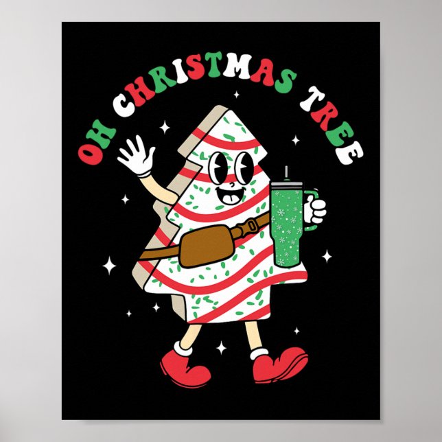 Póster Groovy Oh Cakes de Árbol de Navidad Debbie Becky J (Frente)