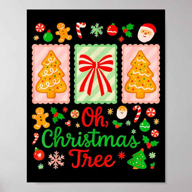 Póster Groovy Oh Christmas Tree Cakes Debbie Becky Jen Ca (Frente)
