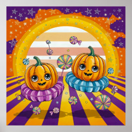 Póster Groovy Pumpkin Fiesta