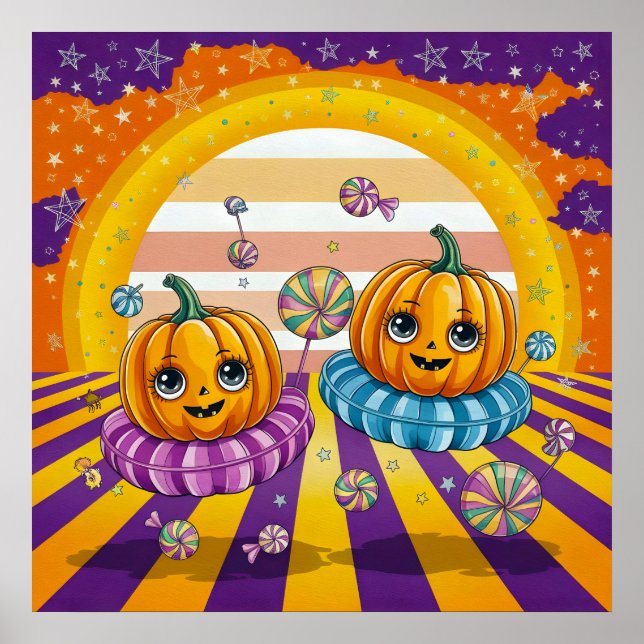 Póster Groovy Pumpkin Fiesta (Frente)
