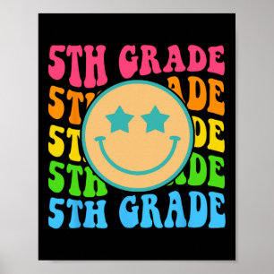 Póster Groovy Quinto Grado Vibes Enfrenta A Profesores Re