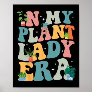 Póster Groovy retro en mi planta Lady Era Xmas Gardening