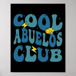 Póster Groovy Retro Guay Abuelos Club Padres Día Nueva Gr