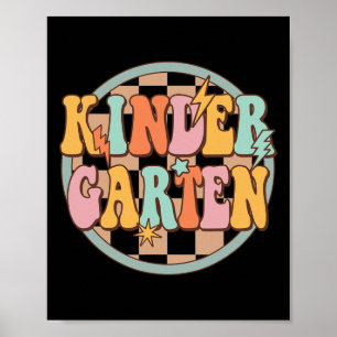 Póster Groovy Retro Jardín de Infancia Byck Para Maestro 