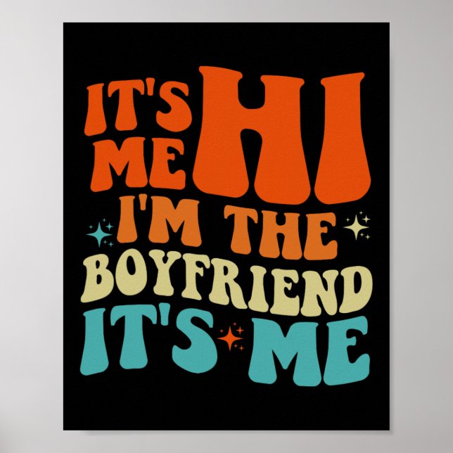 Póster Groovy Retro Soy yo Hola Soy El Novio Soy Yo (Frente)