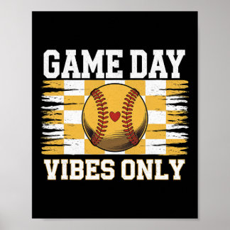 Póster Groovy Softll Women Girls Softll Game Day Vibes 