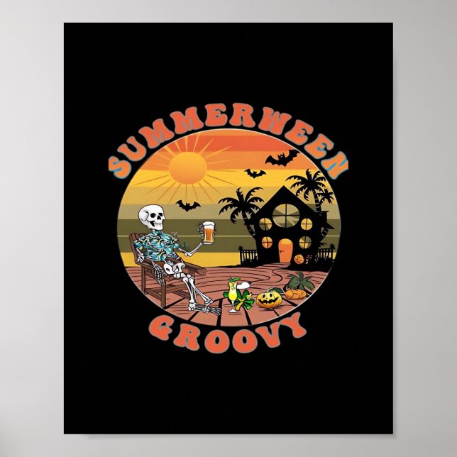 Póster Groovy Summerween Para Refrescar El Clásico (Frente)