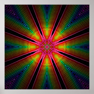 Póster Groovy Sunshine - Poster fractal