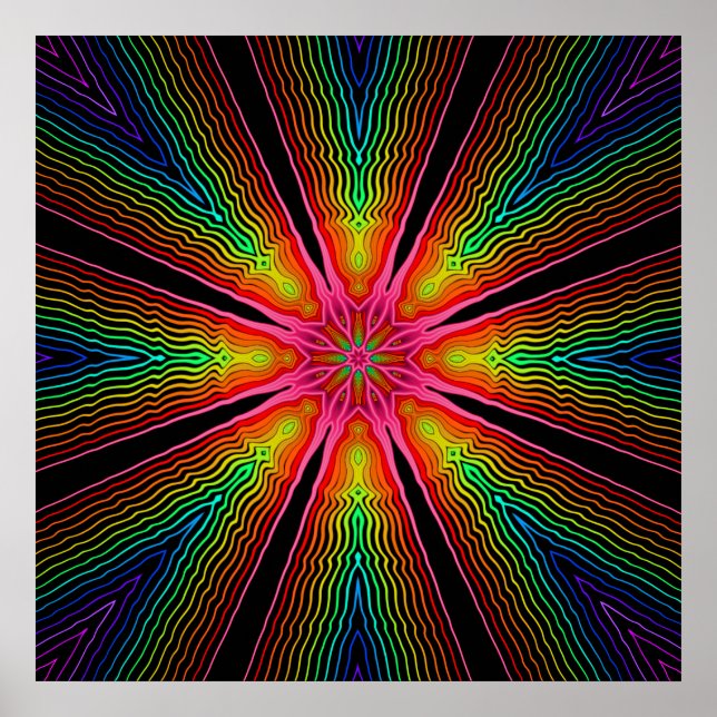 Póster Groovy Sunshine - Poster fractal (Frente)
