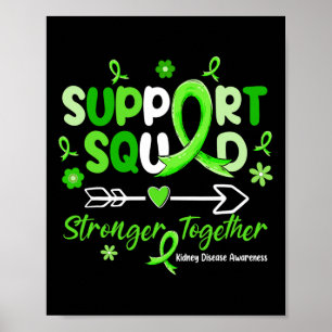 Póster Groovy Support Squad Green Ribbon Ridney Enfermeda