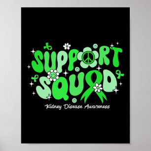 Póster Groovy Support Squad Green Ribbon Ridney Enfermeda