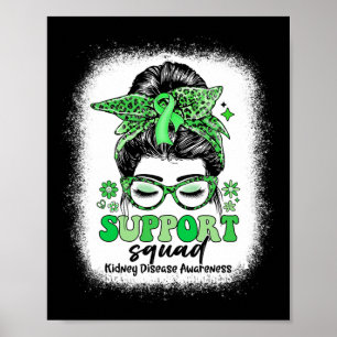 Póster Groovy Support Squad Moño Desordenado Enfermedad R