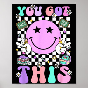 Póster Groovy tiene esta cara sonriente día de prueba pro