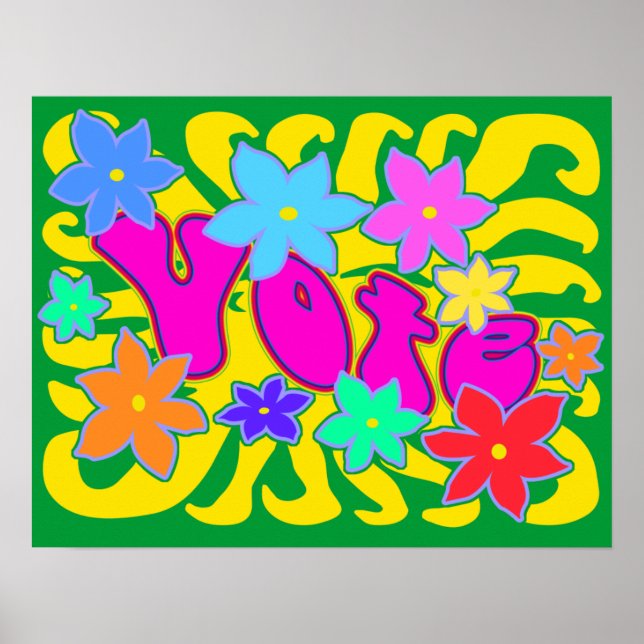 Póster Groovy Vote Poster (Frente)