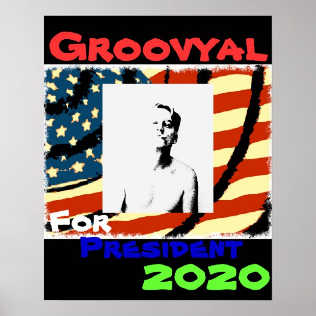 Póster Groovyal Para Presidente 2020 Poster (Frente)