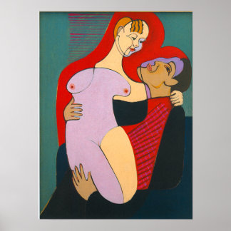 Póster Großes Liebespaar