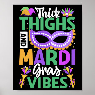 Póster Grosso peso Mardi Gras vibes New Orleans Fiesta Gr