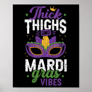 Póster Grosso peso Mardi Gras vibes New Orleans Fiesta Gr