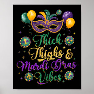 Póster Grosso peso Mardi Gras vibes New Orleans Fiesta Gr