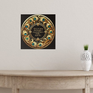 Póster Grossos Versos de la Biblia del marco de la pluma 