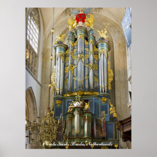 Póster Grote Kerk de Breda, Países Bajos