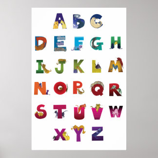 Póster Grotke Alphabet Cats Poster