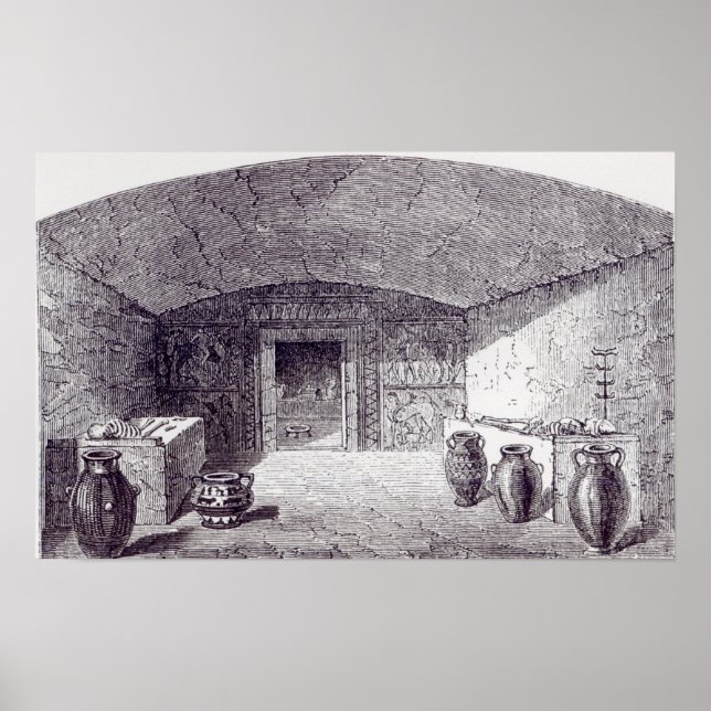 Póster Grotta Campana en el momento de su descubrimiento (Frente)