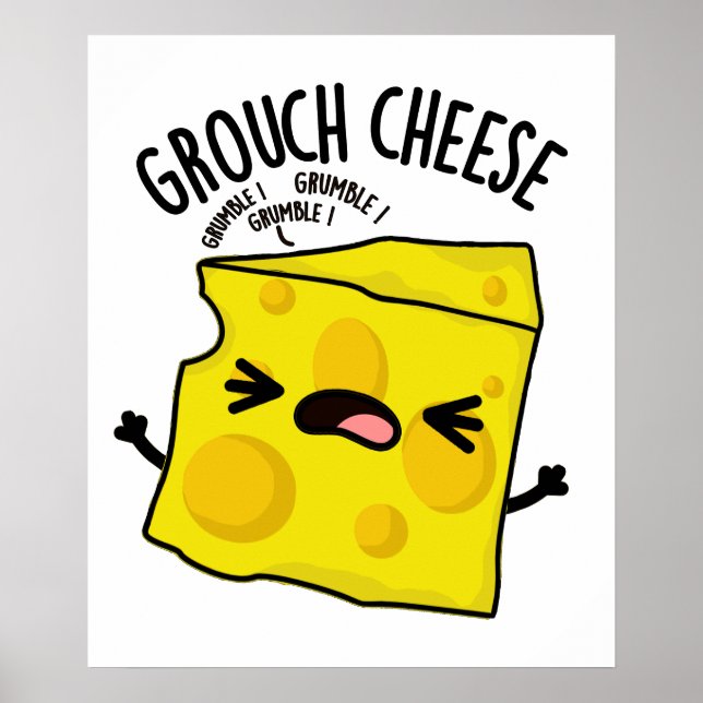 Póster Grou-quesería divertida de queso Pun (Frente)