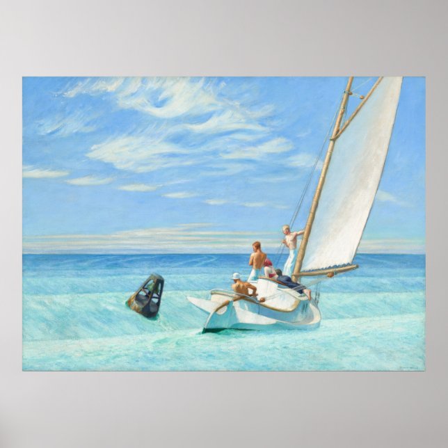 Póster Ground Swell - Edward Hopper Nautical Art Print (Frente)