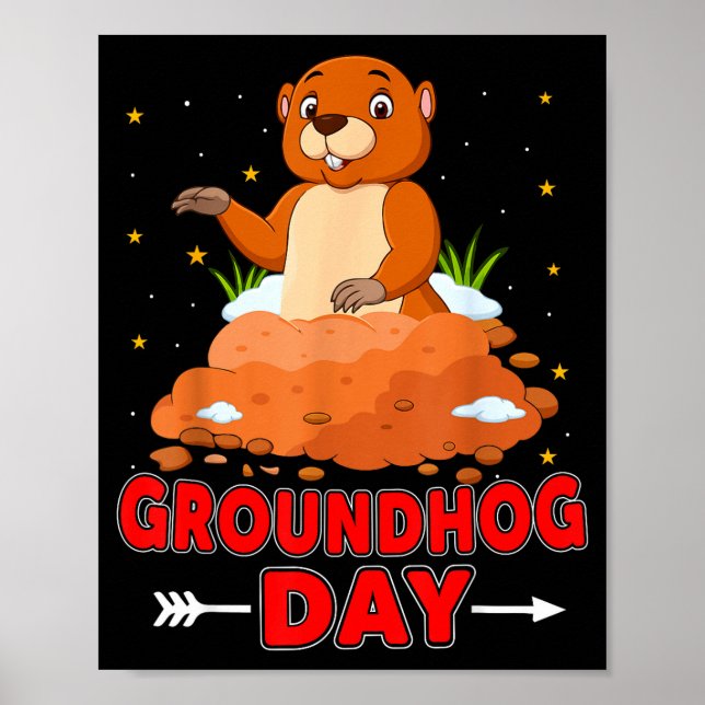 Póster Groundhog Day Woodchucks Lover  (Frente)