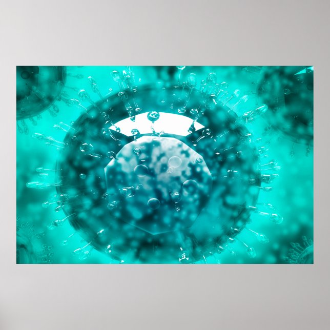 Póster Group Of H5N1 Virus With Glassy View 2 (Frente)