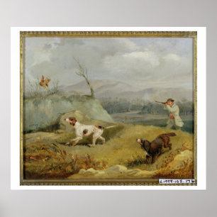 Póster Grouse Shooting (oil on canvas)