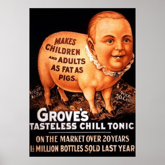Póster Grove Tonic engendra a los niños y adultos grasa c (Frente)
