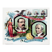 Grover Cleveland y Thomas Hendricks Election Pri
