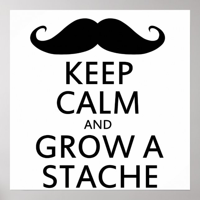 Póster Grow a Stache (Frente)