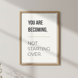 Póster Growth Mindset Wall Art. Inspirational Quote