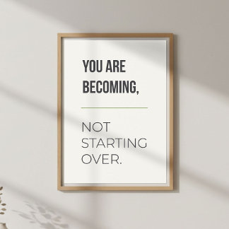 Póster Growth Mindset Wall Art. Inspirational Quote