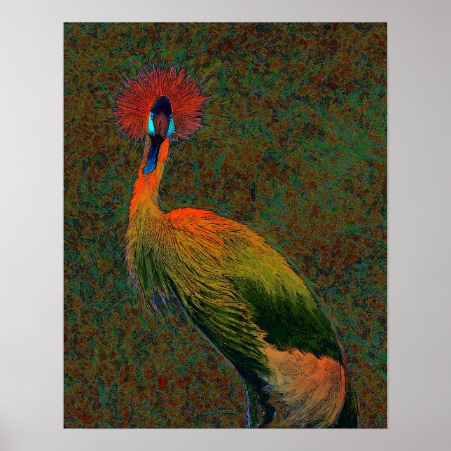 Póster grúa coronada (Frente)