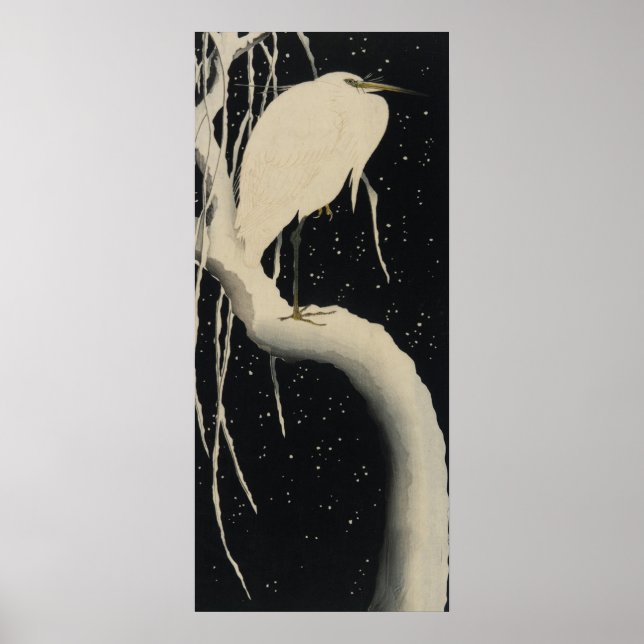 Póster grúa en la nieve (Frente)