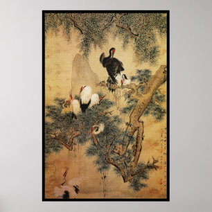 Póster Grúas chinas