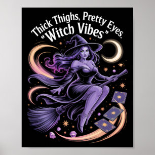 Póster Gruesos Bonitos Ojos Bruja Vibes Salón Místico