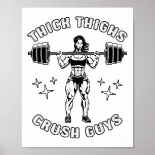 Póster Gruesos Gruesos Aplastan A Los Gimnasio Gracioso