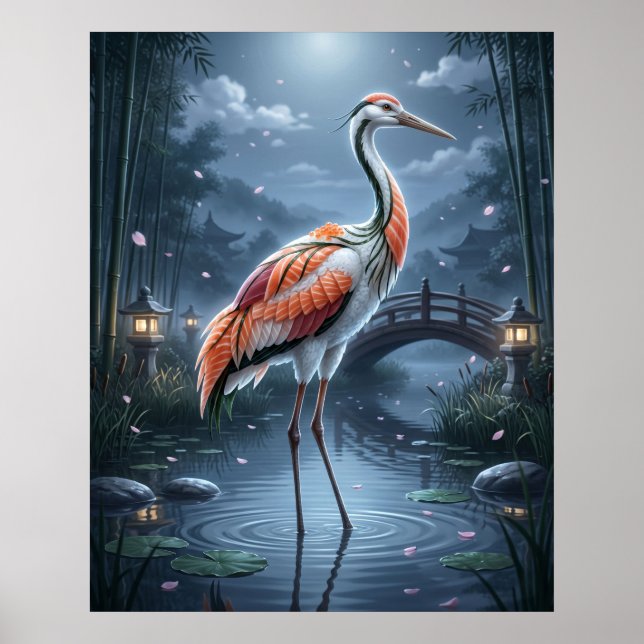 Póster Grulla de Sushi Luna Marisma (Frente)