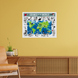 Póster Grullas del Mundo