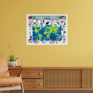 Póster Grullas del Mundo
