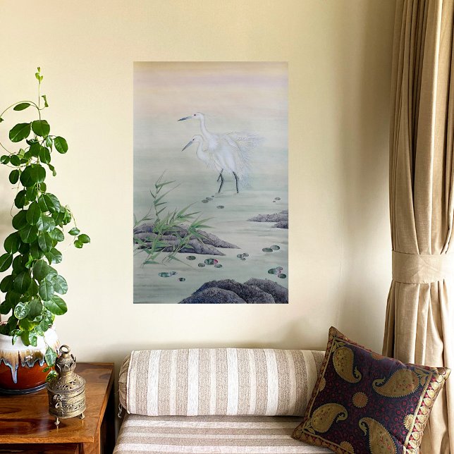 Póster Grullas en el río chino (Subido por el creador)