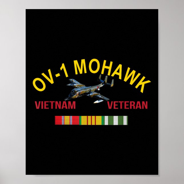 Póster Grumman Ov-1 Mohawk Vietnam Veterano Avión Ov-1 (Frente)