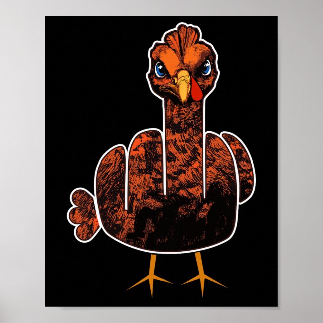 Póster Grumpy Acción de Gracias Turquía (Frente)