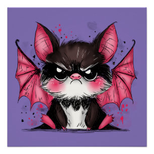 Póster Grumpy Bat